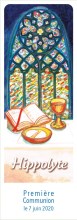Signet personnalisé de première communion : Calice missel et patène sur l'autel version 2